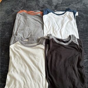 George Long Sleeve Tees - Gray, White, Black, Blue, Orange